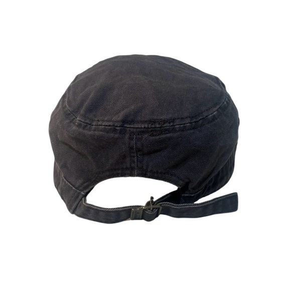 Vintage 90’s Indian Motorcycle Men's Black Strapback Cap Hat OSFA Dark Gray EUC - Picture 5 of 8